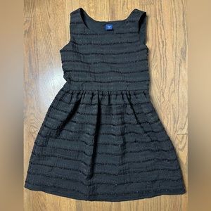 Black sparkle striped party dress